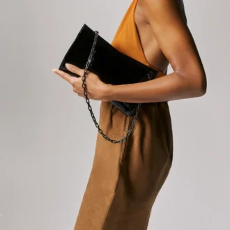 Loubitwist – Clutch – Sedefli Deri – Siyah