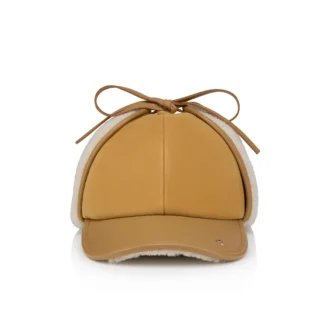 Loubiwood – Şapka – Kuzu Nappa Deri ve Shearling – Bej