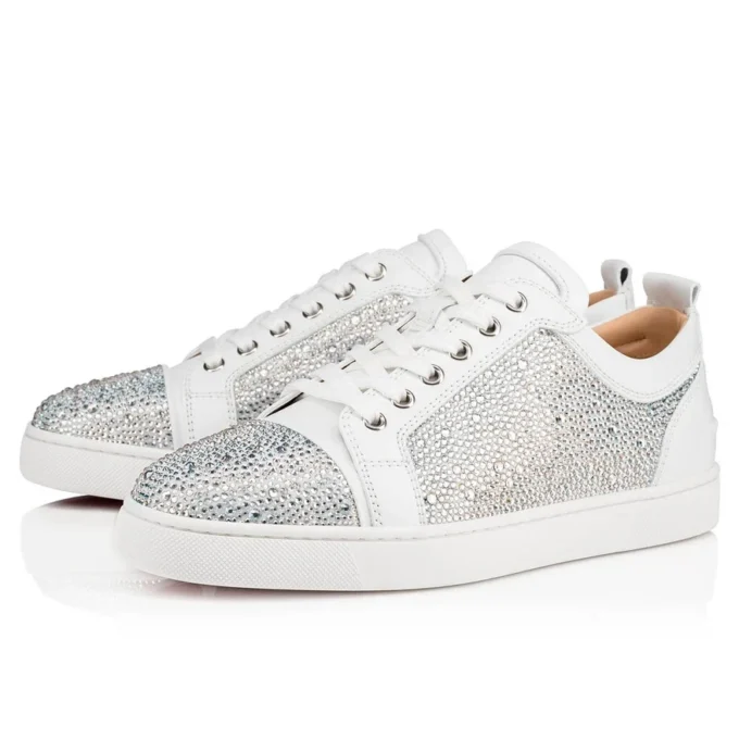 Louis Junior Strass – Düşük Bilekli Spor Ayakkabılar – Süet ve Strass – Gümüş – Erkek Louis Junior Strass – Düşük Bilekli Spor Ayakkabılar – Süet ve Strass – Gümüş – Erkek