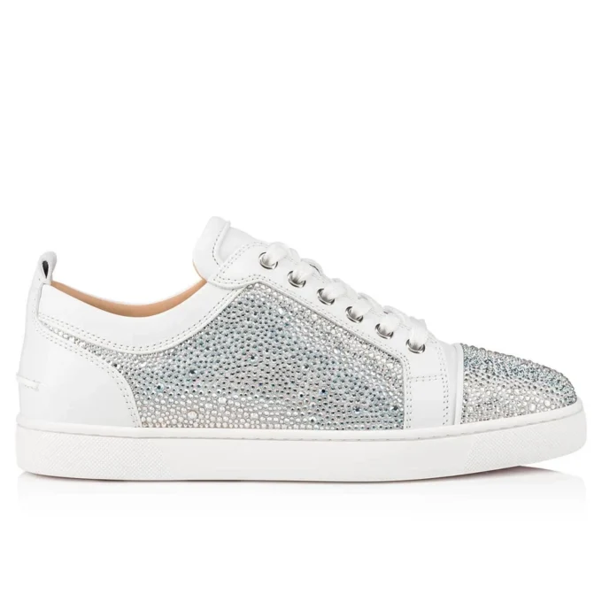 Louis Junior Strass – Düşük Bilekli Spor Ayakkabılar – Süet ve Strass – Gümüş – Erkek Louis Junior Strass – Düşük Bilekli Spor Ayakkabılar – Süet ve Strass – Gümüş – Erkek