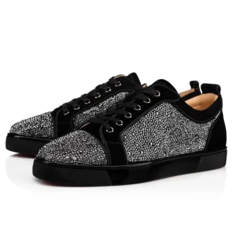 Louis Junior Strass – Spor Ayakkabılar – Süet Dana Derisi ve Strass – Siyah – Erkek Louis Junior Strass – Spor Ayakkabılar – Süet Dana Derisi ve Strass – Siyah – Erkek