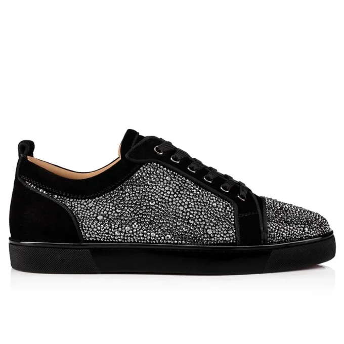 Louis Junior Strass – Spor Ayakkabılar – Süet Dana Derisi ve Strass – Siyah – Erkek Louis Junior Strass – Spor Ayakkabılar – Süet Dana Derisi ve Strass – Siyah – Erkek