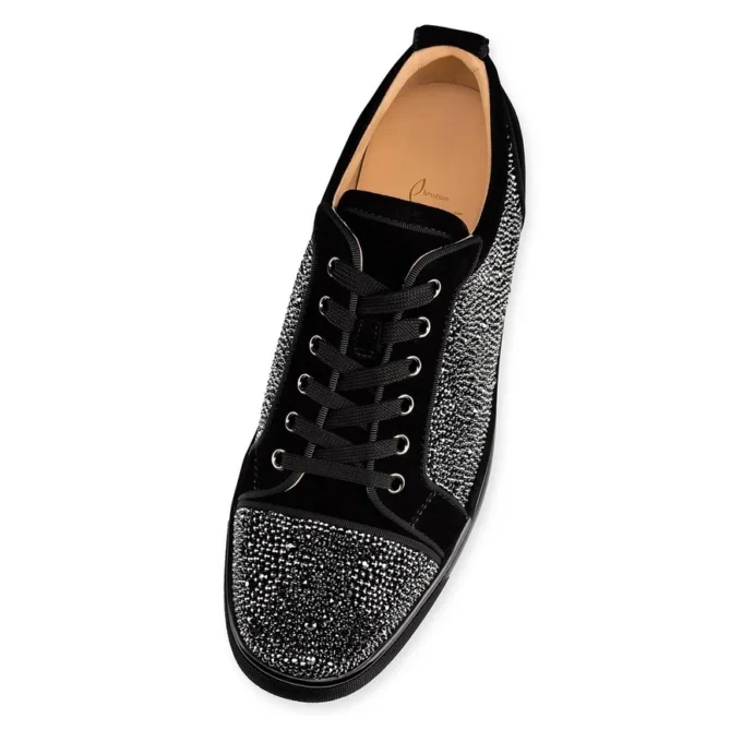 Louis Junior Strass – Spor Ayakkabılar – Süet Dana Derisi ve Strass – Siyah – Erkek Louis Junior Strass – Spor Ayakkabılar – Süet Dana Derisi ve Strass – Siyah – Erkek