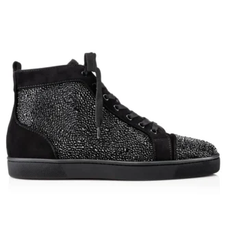 Louis Strass – Spor Ayakkabılar – Dana Kadife ve Strass – Siyah – Erkek Louis Strass – Spor Ayakkabılar – Dana Kadife ve Strass – Siyah – Erkek