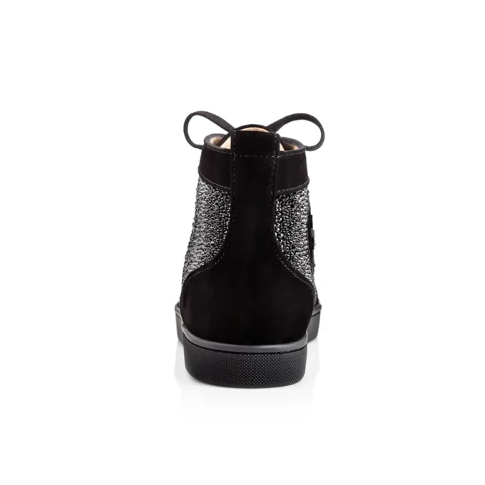 Louis Strass – Spor Ayakkabılar – Dana Kadife ve Strass – Siyah – Erkek Louis Strass – Spor Ayakkabılar – Dana Kadife ve Strass – Siyah – Erkek