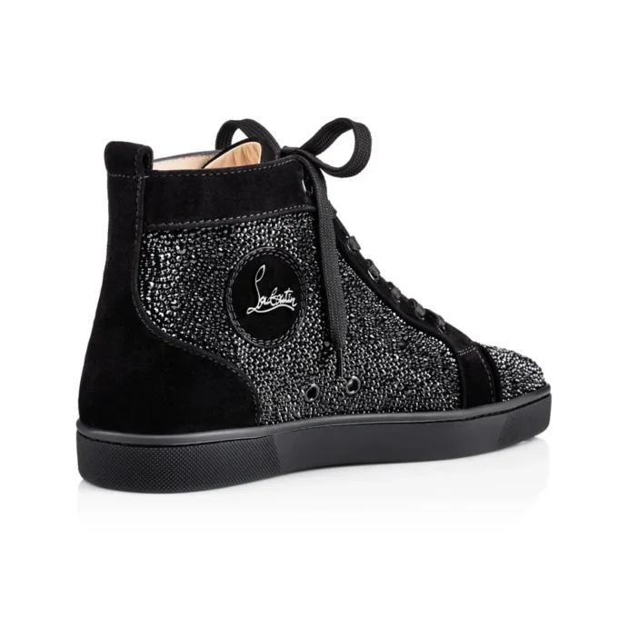 Louis Strass – Spor Ayakkabılar – Dana Kadife ve Strass – Siyah – Erkek Louis Strass – Spor Ayakkabılar – Dana Kadife ve Strass – Siyah – Erkek