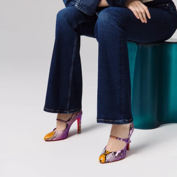 Mary Fannylove – 100 mm Mary Janes – Gradyan Piton Deri – Rhapsody Sarı – Kadın Mary Fannylove – 100 mm Mary Janes – Gradyan Piton Deri – Rhapsody Sarı – Kadın