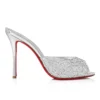 Me Dolly Strass – 100 mm terlik – Süet ve Strass – Gümüş Me Dolly Strass – 100 mm terlik – Süet ve Strass – Gümüş