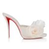 Mere Lachaise Mule – 120 mm Mules – Krep Saten – Fildişi – Kadın Mere Lachaise Mule – 120 mm Mules – Krep Saten – Fildişi – Kadın