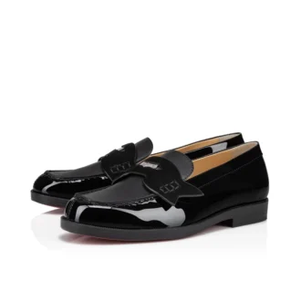 Mini Penny – Loafer – Parlak Dana Derisi ve Süet – Siyah – Çocuk