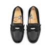 Mini Penny – Loafer – Parlak Dana Derisi ve Süet – Siyah – Çocuk