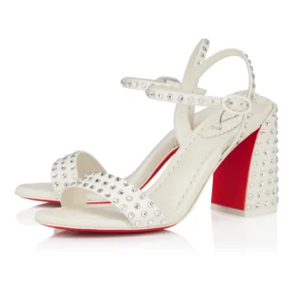 Miss Jane Sandal Strass Boum – 85 mm Sandaletler – Krep Saten – Fildişi Versiyon – Kadın Miss Jane Sandal Strass Boum – 85 mm Sandaletler – Krep Saten – Fildişi Versiyon – Kadın