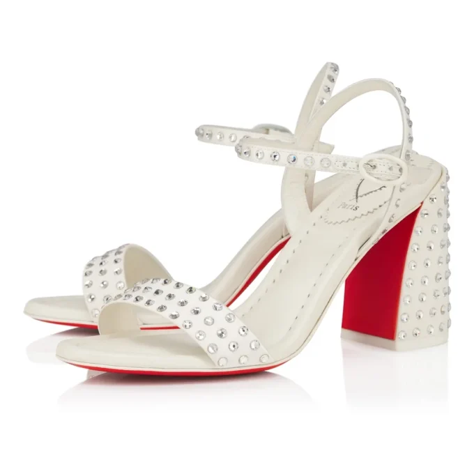 Miss Jane Sandal Strass Boum – 85 mm Sandaletler – Krep Saten – Fildişi Versiyon – Kadın Miss Jane Sandal Strass Boum – 85 mm Sandaletler – Krep Saten – Fildişi Versiyon – Kadın