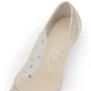 Miss Z Degrastrass Perla – 100 mm Topuklu Ayakkabı – File, Nappa Deri, Strass ve İnciler – Bianco – Kadın