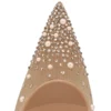 Miss Z Degrastrass Perla – 100 Mm Topuklu Ayakkabı – File, Nappa Deri, Strass ve İnciler – Blush – Kadın Miss Z Degrastrass Perla – 100 Mm Topuklu Ayakkabı – File, Nappa Deri, Strass ve İnciler – Blush – Kadın