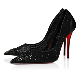 Miss Z Degrastrass Perla – 100 Mm Topuklu Ayakkabı – File, Nappa Deri, Strass ve İnciler – Siyah – Kadın Miss Z Degrastrass Perla – 100 Mm Topuklu Ayakkabı – File, Nappa Deri, Strass ve İnciler – Siyah – Kadın