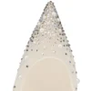 Miss Z Degrastrass Perla – 80 mm Topuklu Ayakkabı – File, Nappa Deri, Strass ve İnciler – Bianco – Kadın