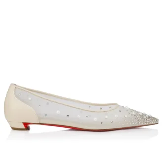 Miss Z Degrastrassina Perla – Babetler – File, Nappa Deri, Strass ve İnciler – Siyah – Kadın
