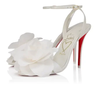 Miss Z Flora – 100 Mm Bantlı Sandalet – Sedefli Nappa Deri – Bianco – Kadın Miss Z Flora – 100 Mm Bantlı Sandalet – Sedefli Nappa Deri – Bianco – Kadın