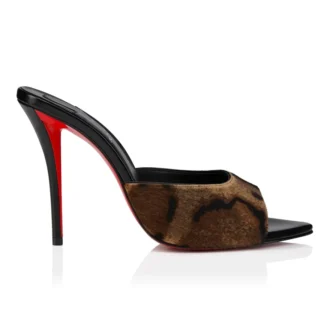 Miss Z Mule – 100 mm Mule – ‘Bengali’ Desenli Tüylü Dana Derisi, Keçi Derisi ve Parlak Deri – Kahverengi – Kadın Miss Z Mule – 100 mm Mule – ‘Bengali’ Desenli Tüylü Dana Derisi, Keçi Derisi ve Parlak Deri – Kahverengi – Kadın