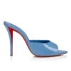 Miss Z Mule – 100 mm Mule – Sedefli Dana Derisi – Ceruleo – Kadın