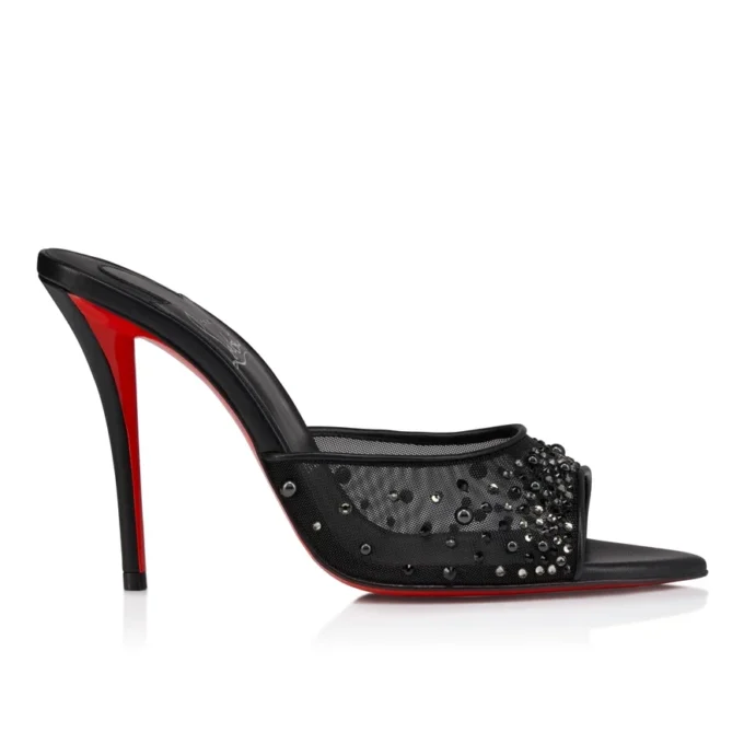 Miss Z Mule Degrasstrass Perla – 100 Mm Mules – File, Nappa Deri ve İnciler – Siyah – Kadın Miss Z Mule Degrasstrass Perla – 100 Mm Mules – File, Nappa Deri ve İnciler – Siyah – Kadın