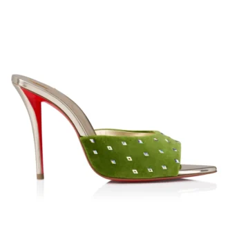 Miss Z Mule Strass Losanges – 100 mm Mules – Kadife ve Strass – Haiiro – Kadın Miss Z Mule Strass Losanges – 100 mm Mules – Kadife ve Strass – Haiiro – Kadın
