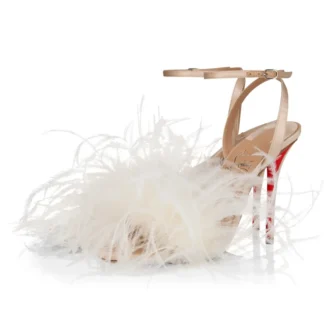 Miss Z Poupi – 100 mm Bantlı Sandalet – Krep Saten – Blush – Kadın Miss Z Poupi – 100 mm Bantlı Sandalet – Krep Saten – Blush – Kadın
