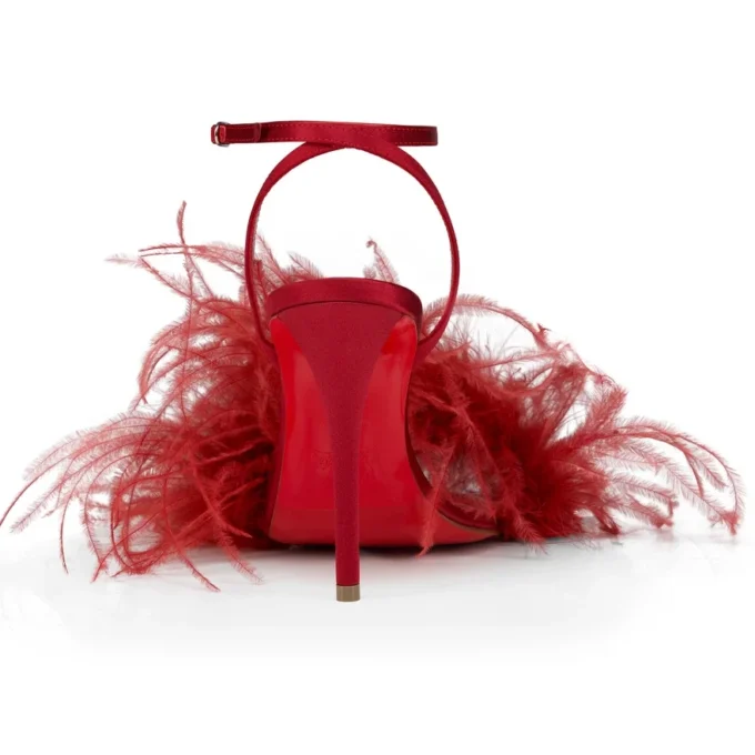 Miss Z Poupi – 100 mm Bantlı Sandalet – Krep Saten – Fever – Kadın