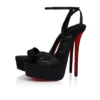 Miss Z Sandal Alta Suola Strass – 160 Mm Sandalet – Krep Saten – Siyah – Kadın Miss Z Sandal Alta Suola Strass – 160 Mm Sandalet – Krep Saten – Siyah – Kadın