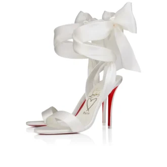 Miss Z Sandal Du Desert – 100 Mm Bantlı Sandalet – Krep Saten – Fildişi – Kadın Miss Z Sandal Du Desert – 100 Mm Bantlı Sandalet – Krep Saten – Fildişi – Kadın