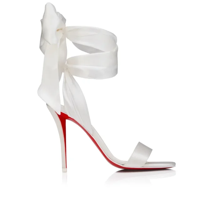 Miss Z Sandal Du Desert – 100 Mm Bantlı Sandalet – Krep Saten – Fildişi – Kadın Miss Z Sandal Du Desert – 100 Mm Bantlı Sandalet – Krep Saten – Fildişi – Kadın