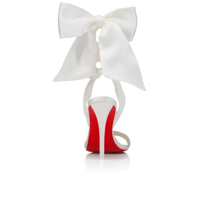 Miss Z Sandal Du Desert – 100 Mm Bantlı Sandalet – Krep Saten – Fildişi – Kadın Miss Z Sandal Du Desert – 100 Mm Bantlı Sandalet – Krep Saten – Fildişi – Kadın