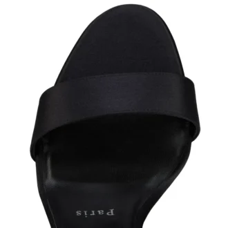 Miss Z Sandal Du Desert – 100 mm Bantlı Sandalet – Krep Saten – Siyah – Kadın Miss Z Sandal Du Desert – 100 mm Bantlı Sandalet – Krep Saten – Siyah – Kadın