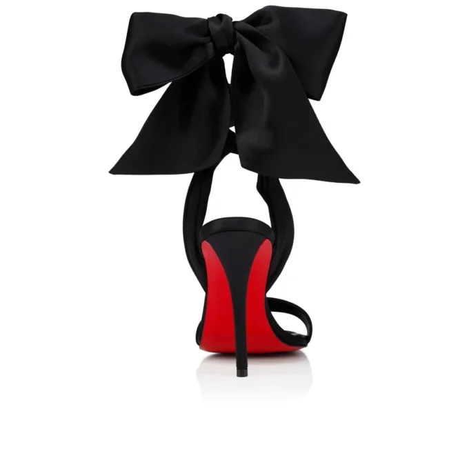 Miss Z Sandal Du Desert – 100 mm Bantlı Sandalet – Krep Saten – Siyah – Kadın Miss Z Sandal Du Desert – 100 mm Bantlı Sandalet – Krep Saten – Siyah – Kadın