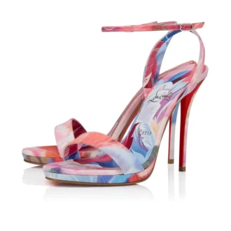 Miss Z Sandal Queen – 120 mm Bantlı Sandalet – Şakayık Desenli Çin Kumaşı – Çok Renkli – Kadın Miss Z Sandal Queen – 120 mm Bantlı Sandalet – Şakayık Desenli Çin Kumaşı – Çok Renkli – Kadın