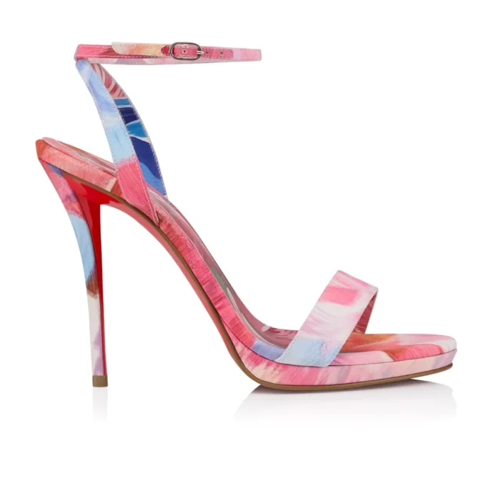 Miss Z Sandal Queen – 120 mm Bantlı Sandalet – Şakayık Desenli Çin Kumaşı – Çok Renkli – Kadın Miss Z Sandal Queen – 120 mm Bantlı Sandalet – Şakayık Desenli Çin Kumaşı – Çok Renkli – Kadın