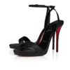 Miss Z Sandal Queen – 120 mm Bantlı Sandalet – Kuzu Nappa Deri – Siyah – Kadın Miss Z Sandal Queen – 120 mm Bantlı Sandalet – Kuzu Nappa Deri – Siyah – Kadın