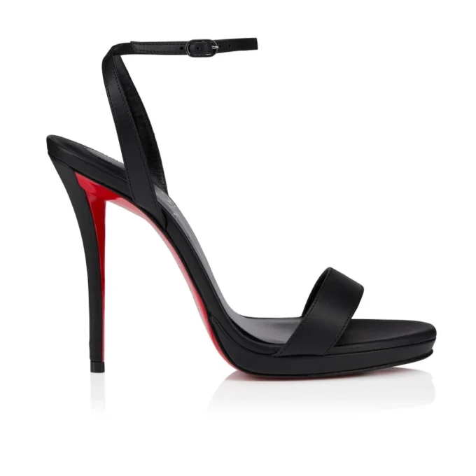 Miss Z Sandal Queen – 120 mm Bantlı Sandalet – Kuzu Nappa Deri – Siyah – Kadın Miss Z Sandal Queen – 120 mm Bantlı Sandalet – Kuzu Nappa Deri – Siyah – Kadın