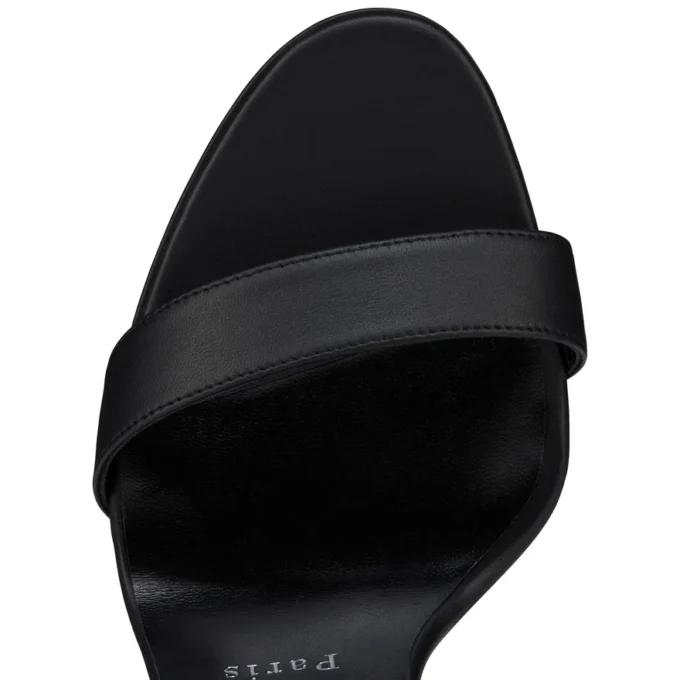 Miss Z Sandal Queen – 120 mm Bantlı Sandalet – Kuzu Nappa Deri – Siyah – Kadın Miss Z Sandal Queen – 120 mm Bantlı Sandalet – Kuzu Nappa Deri – Siyah – Kadın