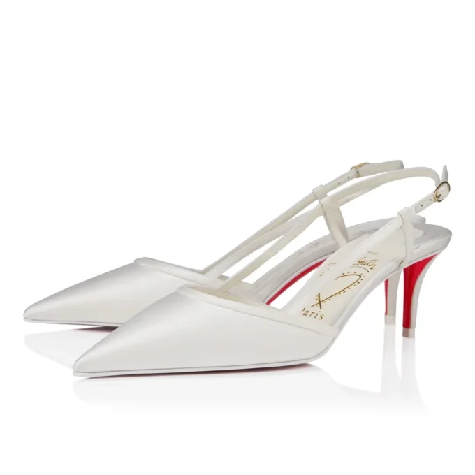 Miss Z Sling – 60 Mm Slingback Topuklu Ayakkabı – Krep Saten – Fildişi – Kadın Miss Z Sling – 60 Mm Slingback Topuklu Ayakkabı – Krep Saten – Fildişi – Kadın