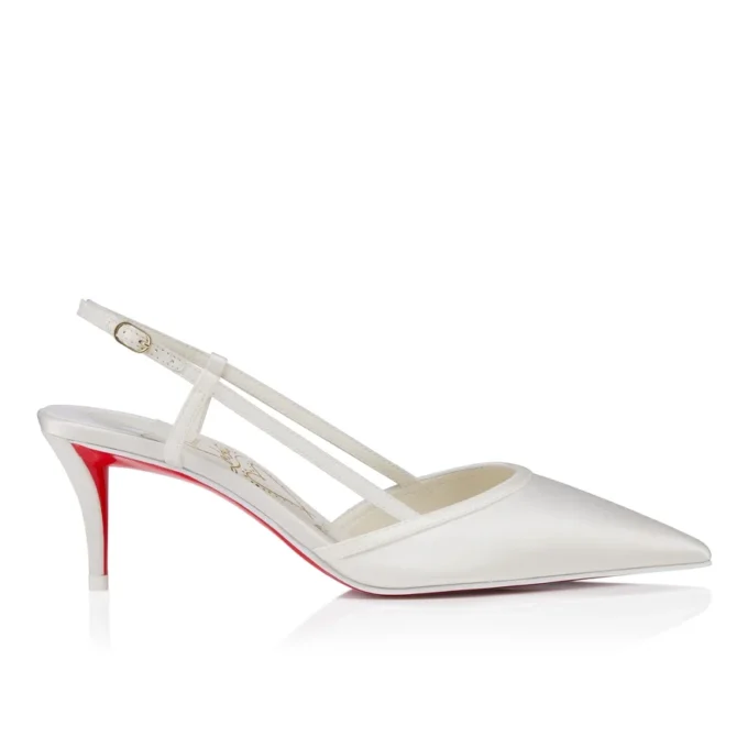 Miss Z Sling – 60 Mm Slingback Topuklu Ayakkabı – Krep Saten – Fildişi – Kadın Miss Z Sling – 60 Mm Slingback Topuklu Ayakkabı – Krep Saten – Fildişi – Kadın