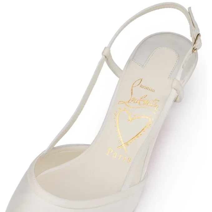 Miss Z Sling – 60 Mm Slingback Topuklu Ayakkabı – Krep Saten – Fildişi – Kadın Miss Z Sling – 60 Mm Slingback Topuklu Ayakkabı – Krep Saten – Fildişi – Kadın