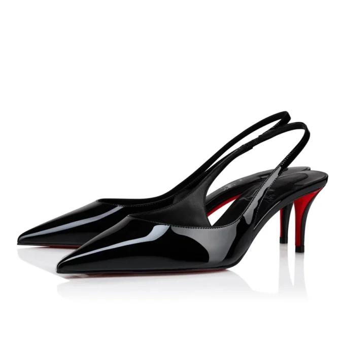 Miss Z Sling Back – 60 mm Slingback Topuklu Ayakkabı – Patent Dana Derisi – Siyah – Kadın Miss Z Sling Back – 60 mm Slingback Topuklu Ayakkabı – Patent Dana Derisi – Siyah – Kadın