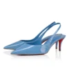 Miss Z Sling Back – 60 mm Slingback Topuklu Ayakkabı – Sedefli Dana Derisi – Ceruleo – Kadın Miss Z Sling Back – 60 mm Slingback Topuklu Ayakkabı – Sedefli Dana Derisi – Ceruleo – Kadın