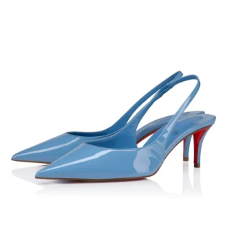 Miss Z Sling Back – 60 mm Slingback Topuklu Ayakkabı – Sedefli Dana Derisi – Ceruleo – Kadın Miss Z Sling Back – 60 mm Slingback Topuklu Ayakkabı – Sedefli Dana Derisi – Ceruleo – Kadın