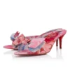 Mulazee – 60 Mm Mule – Şakayık Desenli Çin Kumaşı – Çok Renkli – Kadın