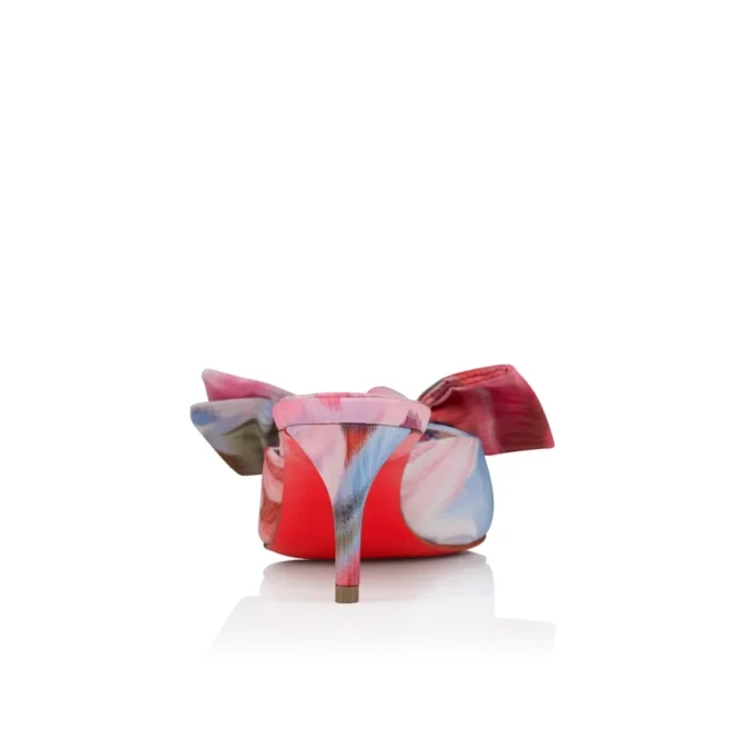 Mulazee – 60 Mm Mule – Şakayık Desenli Çin Kumaşı – Çok Renkli – Kadın