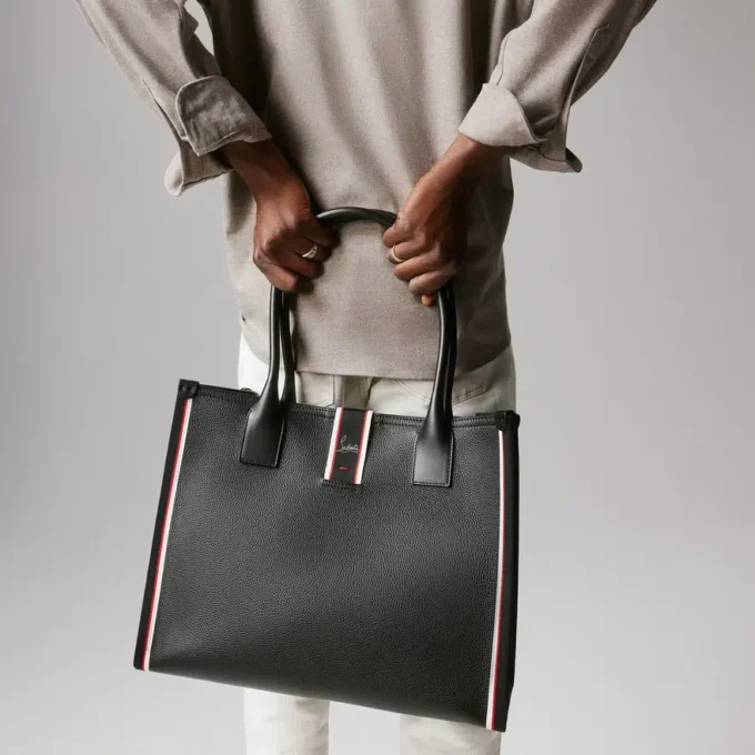 Nastroloubi L – Tote Çanta – Damarlı Dana Derisi – Siyah