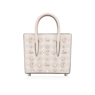 Paloma Mini – Elde Taşınan Çanta – Damarlı Dana Derisi ve Çivili Loubinthesky – Leche
